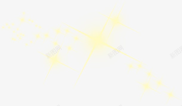 黄色亮光十字星星png免抠素材_新图网 https://ixintu.com 亮光 十字 星星 设计 黄色