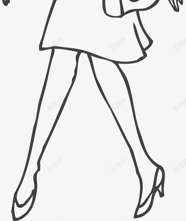手绘时尚大美女图标png_新图网 https://ixintu.com 人物 卡通人物 卡通女孩 女孩 手绘 手绘女孩 时尚 矢量女孩 简笔画女孩 美女