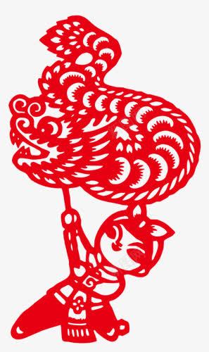中国风龙png免抠素材_新图网 https://ixintu.com 中国龙 创意文化 剪纸 剪纸素材 剪纸艺术 红色中国龙 龙