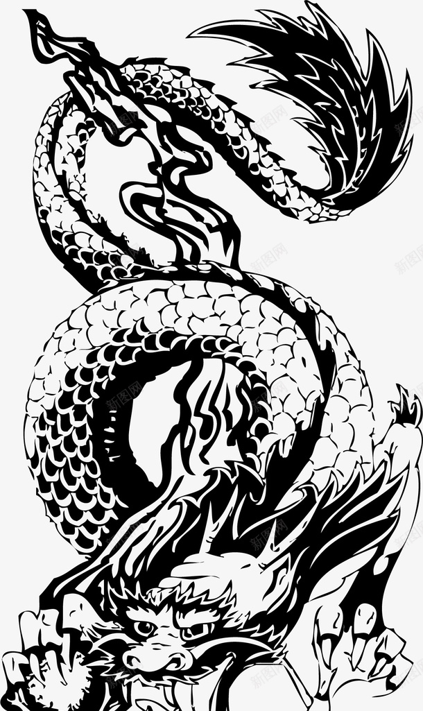 腾云驾雾的卡通龙png免抠素材_新图网 https://ixintu.com 卡通神话龙 卡通风格 扁平风格 矢量龙 神兽 神话龙 腾云驾雾