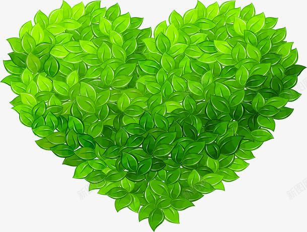 春天绿色爱心植物png免抠素材_新图网 https://ixintu.com 春天 植物 爱心 绿色