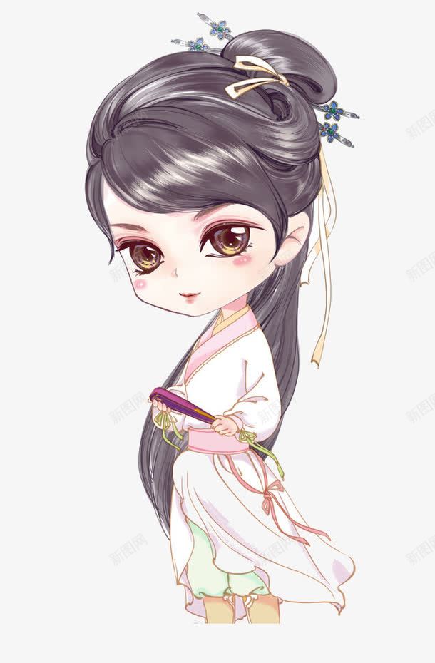 小女孩png免抠素材_新图网 https://ixintu.com 可爱 大眼睛 小女孩 手绘