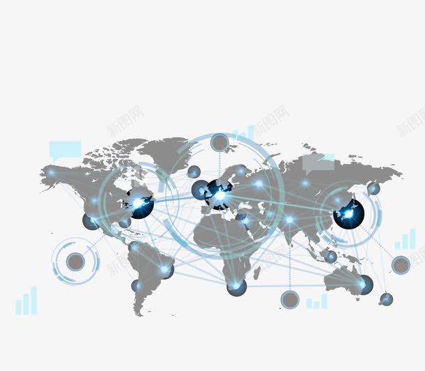 科技地图png免抠素材_新图网 https://ixintu.com 光圈 地图 科技 科技地图