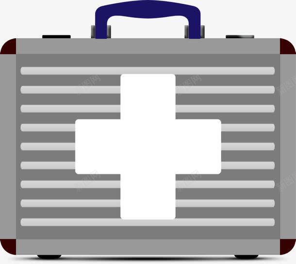 手绘灰色医生工具箱png免抠素材_新图网 https://ixintu.com 医生 工具箱 灰色