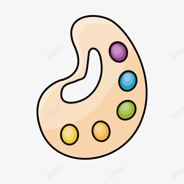 灰色画盘矢量图ai免抠素材_新图网 https://ixintu.com 反光 圆弧 彩色 手绘 渐变 灰色 画盘 美术 质感 矢量图