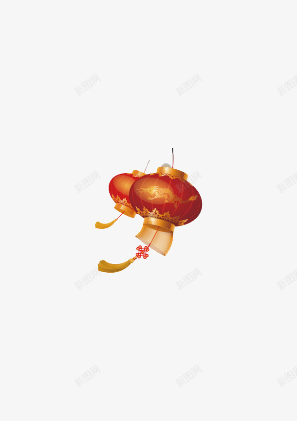灯笼2个元素节日png免抠素材_新图网 https://ixintu.com 卡通 喜庆 灯笼 节日 装饰