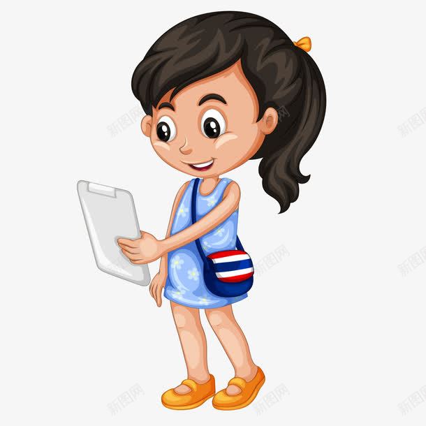 卡通人物png免抠素材_新图网 https://ixintu.com 卡通 卡通人物 卡通表情 小女孩 手绘 插画 表情包