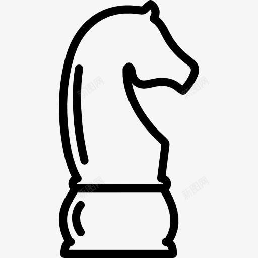 马棋子的轮廓变图标png_新图网 https://ixintu.com 工具和器具 棋子 象棋游戏 象棋的工具 马