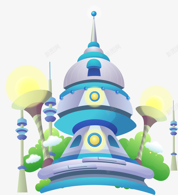 城堡卡通海报促销矢量图ai免抠素材_新图网 https://ixintu.com 卡通城堡 卡通海报 城堡 海报卡通 矢量图