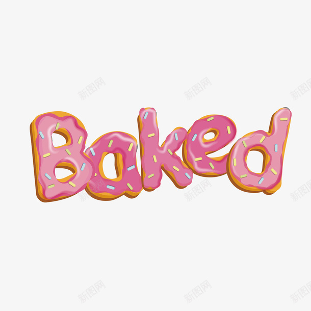 手绘粉色面包矢量图eps免抠素材_新图网 https://ixintu.com Baked png免抠图 创意 手绘 粉色 英文字母 面包 矢量图