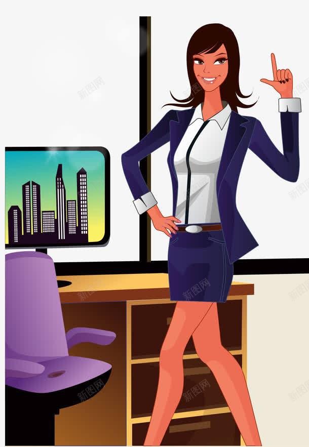 办公室商业女png免抠素材_新图网 https://ixintu.com 上班族 制服女 办公室 商业 商业人士 商业精英 商务 矢量人士 矢量人物 矢量城市 矢量女人 精英 精英女