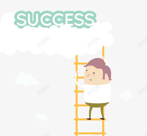 攀爬云梯卡通人物矢量图ai免抠素材_新图网 https://ixintu.com 云梯 卡通人物 成功 攀爬 梯子 爬梯 矢量图