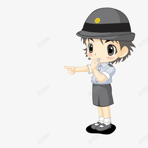吹哨子的女警矢量图ai免抠素材_新图网 https://ixintu.com 哨子 女警 小女警 矢量图 警察
