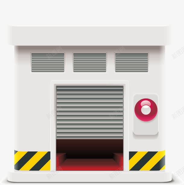 车库png免抠素材_新图网 https://ixintu.com png 卡通 库房 矢量素材 警戒线