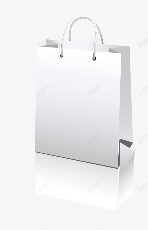 白色立体提手手提袋矢量图eps免抠素材_新图网 https://ixintu.com 手提袋 白色手提袋 矢量手提袋 立体提手 矢量图