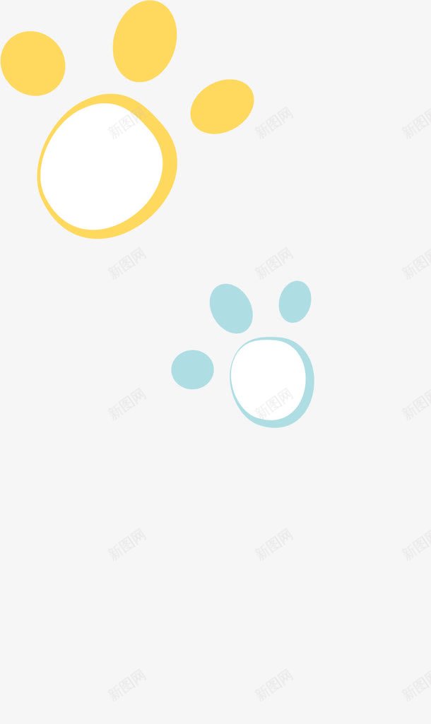 卡通动物脚印矢量图ai免抠素材_新图网 https://ixintu.com AI 卡通 卡通动物 可爱 手绘 脚印 矢量图
