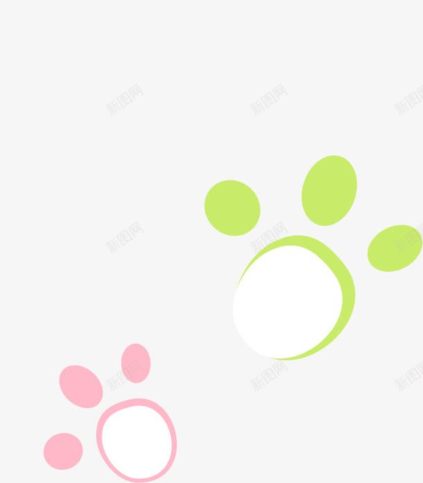 卡通动物脚印矢量图ai免抠素材_新图网 https://ixintu.com AI 卡通 卡通动物 可爱 手绘 脚印 矢量图