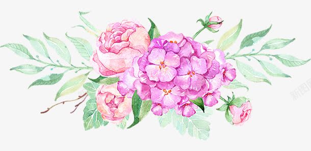 紫色清新花朵png免抠素材_新图网 https://ixintu.com 手工 水彩画 绿化 自然 设计