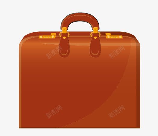 棕色公文包手提包png免抠素材_新图网 https://ixintu.com 公文包 包矢量图 手提包 棕色包