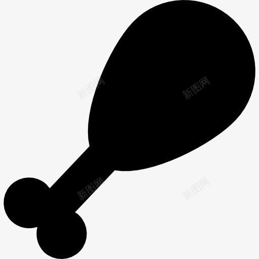 鸡腿的轮廓图标png_新图网 https://ixintu.com 火鸡 烤火鸡的腿 烤鸡 食品