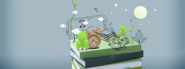 绿色书背景jpg背景图_新图网 https://ixintu.com 绿色 背景