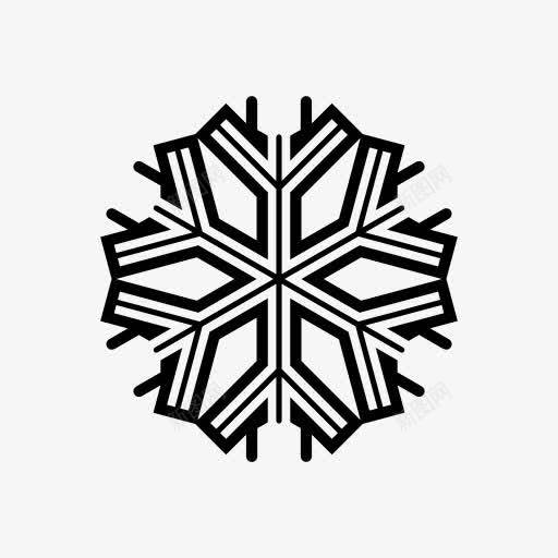 六角雪花符号图标png_新图网 https://ixintu.com 雪花