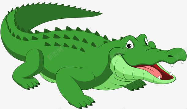 绿色鳄鱼png免抠素材_新图网 https://ixintu.com 养鳄鱼 绿皮鳄鱼 鳄鱼 鳄鱼爬行