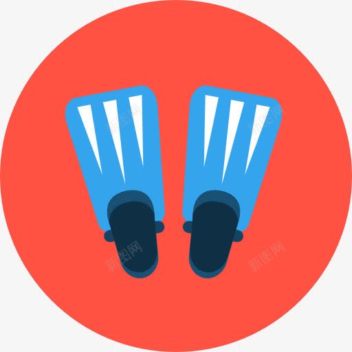 脚蹼图标png_新图网 https://ixintu.com 体育 时尚 杂 游泳 潜水 跳水 鳍