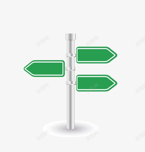 绿色方向路标矢量图ai免抠素材_新图网 https://ixintu.com 名称 指示方向 高清 矢量图