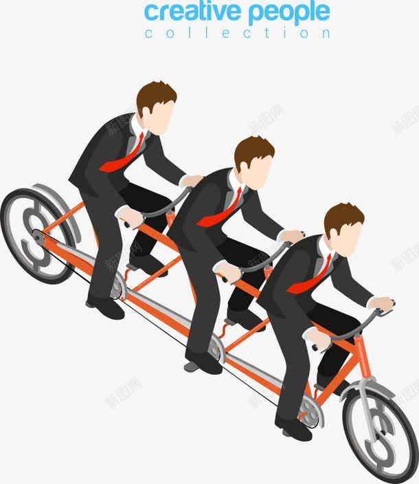 三人骑自行车矢量图ai免抠素材_新图网 https://ixintu.com 人物 卡通人物 商务人物 自行车 骑车 矢量图