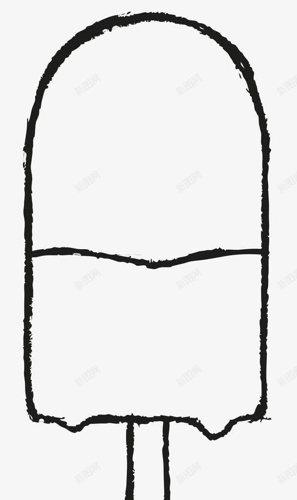 线条冰棍png免抠素材_新图网 https://ixintu.com 一根 冰棍 卡通 手绘 水墨 简笔 线条 黑色
