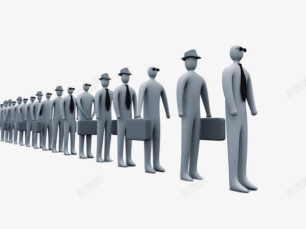 排队的商务人士png免抠素材_新图网 https://ixintu.com 上班族 商务人士 排队 职场