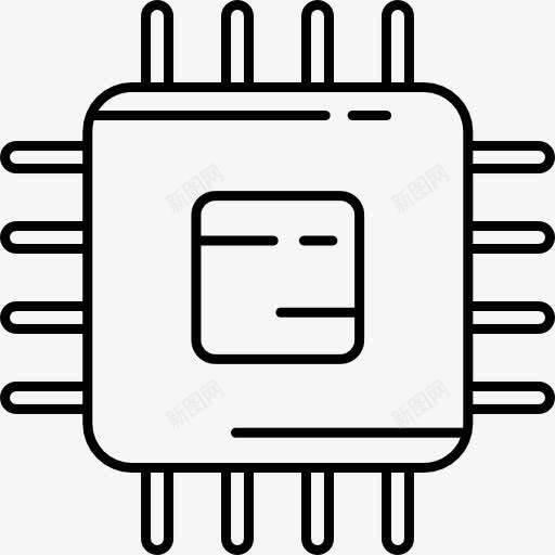 大芯片图标png_新图网 https://ixintu.com 工具和用具 技术 电子 芯片 计算机技术