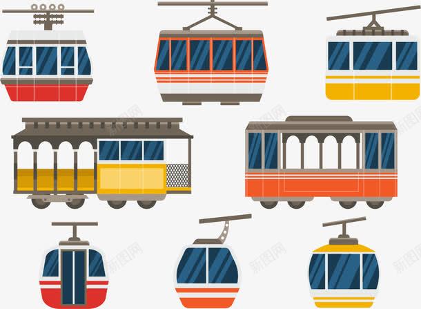 缆车矢量图eps免抠素材_新图网 https://ixintu.com 旅游缆车 窗户 缆车 高空 矢量图