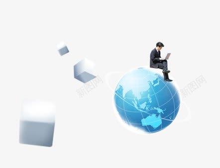 地球人psd免抠素材_新图网 https://ixintu.com 科技地球 笔记本 网络科技