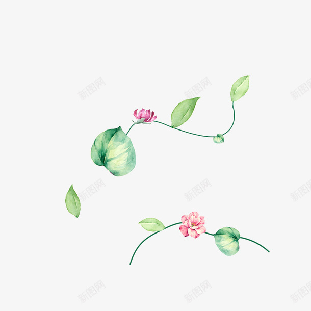手绘水彩绘画花卉psd免抠素材_新图网 https://ixintu.com ppt元素 手绘 水彩 绘画 花卉