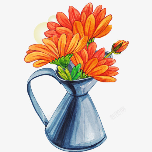 精美花瓶psd免抠素材_新图网 https://ixintu.com 水彩 精美 花卉 花朵 花瓶