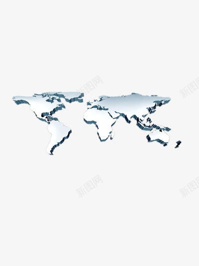地图png免抠素材_新图网 https://ixintu.com 世界地图 板块地图 科技