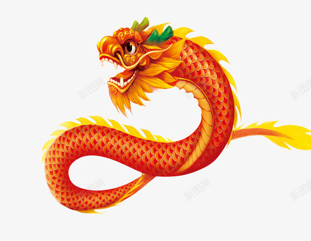 中国风红色龙png免抠素材_新图网 https://ixintu.com 中国龙 免扣元素 卡通 红色