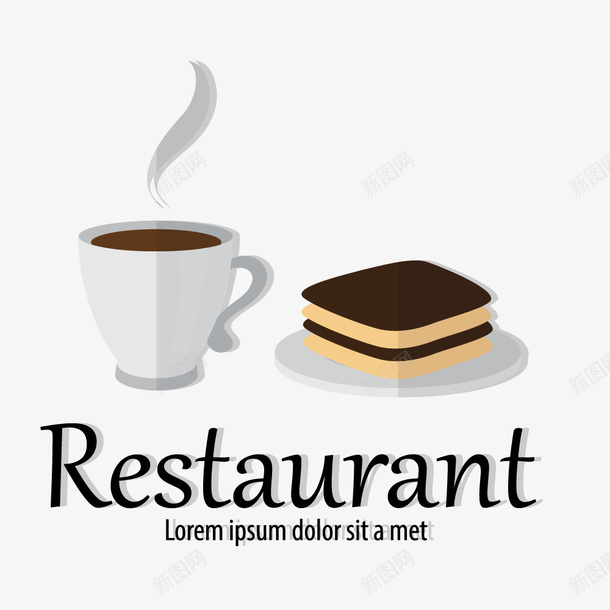咖啡杯矢量图eps免抠素材_新图网 https://ixintu.com 咖啡杯 矢量咖啡杯 饼干 矢量图