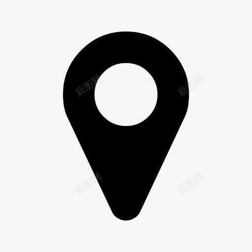 黑色地图图钉标记图标png_新图网 https://ixintu.com 图钉 地图 标记 黑色