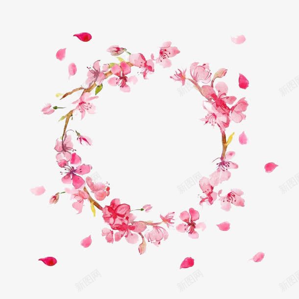 水彩花边png免抠素材_新图网 https://ixintu.com 卡通 手绘 水彩 粉色 花边 装饰