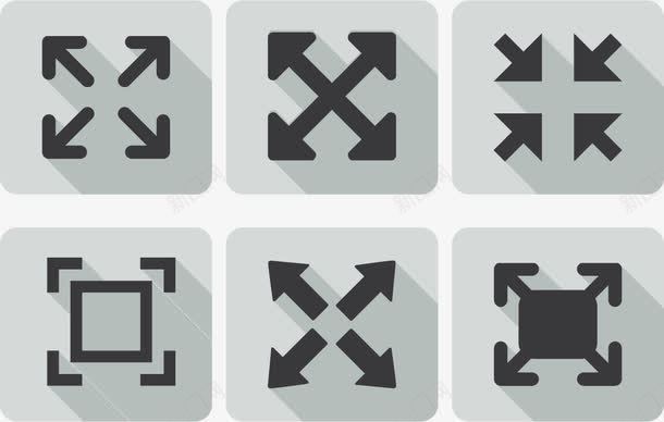 软件功能示意矢量图图标eps_新图网 https://ixintu.com 全屏 截图 扩张 拍照 矢量图