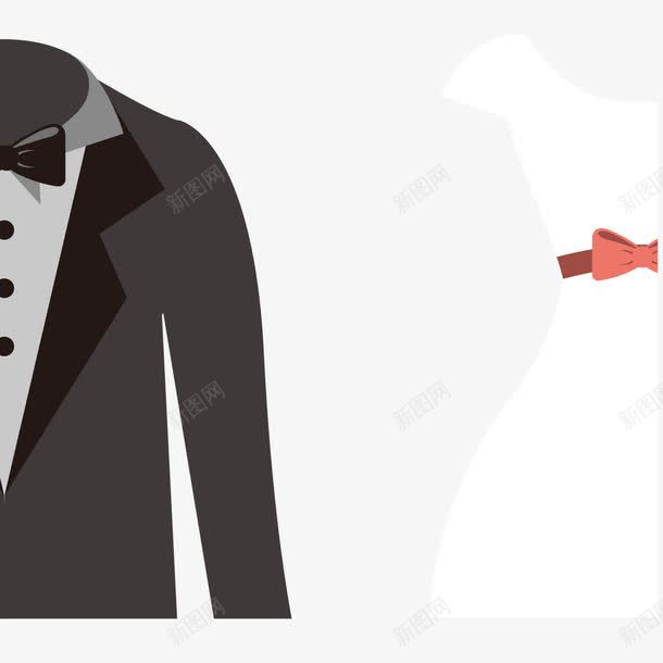 卡通男女礼服png免抠素材_新图网 https://ixintu.com 卡通 手绘 男女 礼服