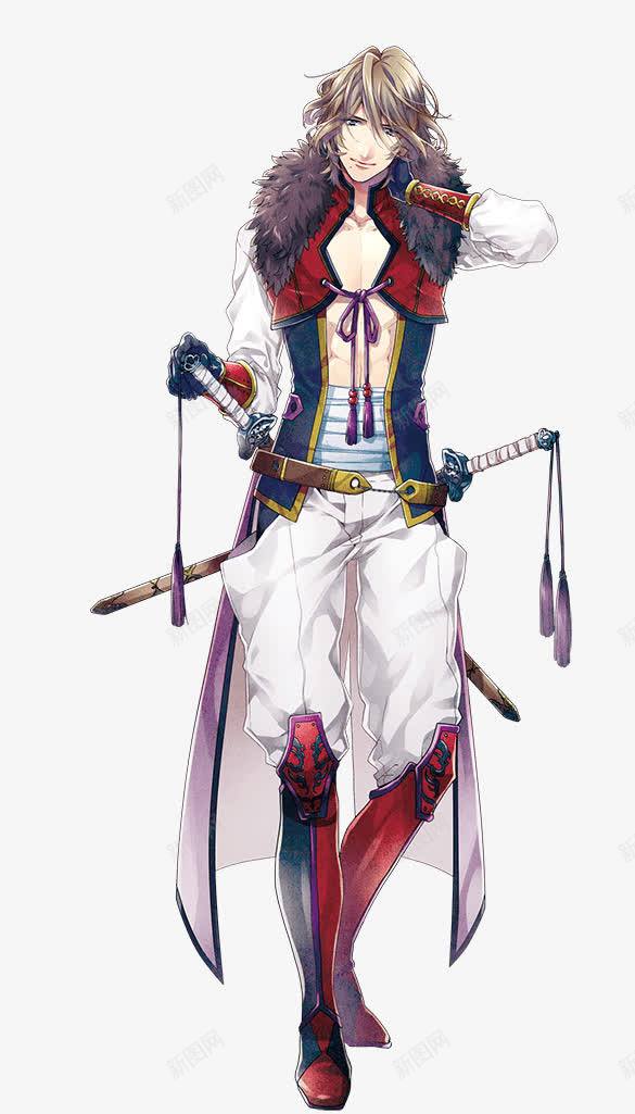 卡通拿着宝剑的男子png免抠素材_新图网 https://ixintu.com 卡通 宝剑 拿着 男子