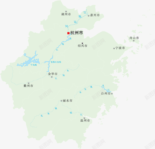 浙江地图矢量图ai免抠素材_新图网 https://ixintu.com 免抠 地图 浙江省 矢量图