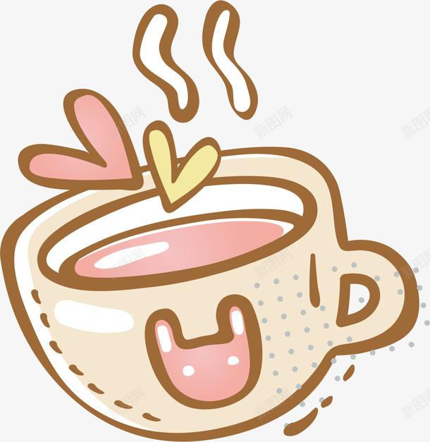 茶杯矢量图ai免抠素材_新图网 https://ixintu.com VI 可爱 手绘 杯子 茶杯 矢量图
