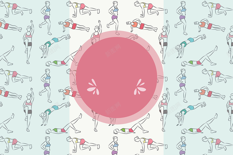 可爱健身运动广告详情页手绘矢量背景ai设计背景_新图网 https://ixintu.com 健身背景 减肥 可爱背景 广告背景 手绘背景 矢量背景 详情页背景 运动背景 矢量图