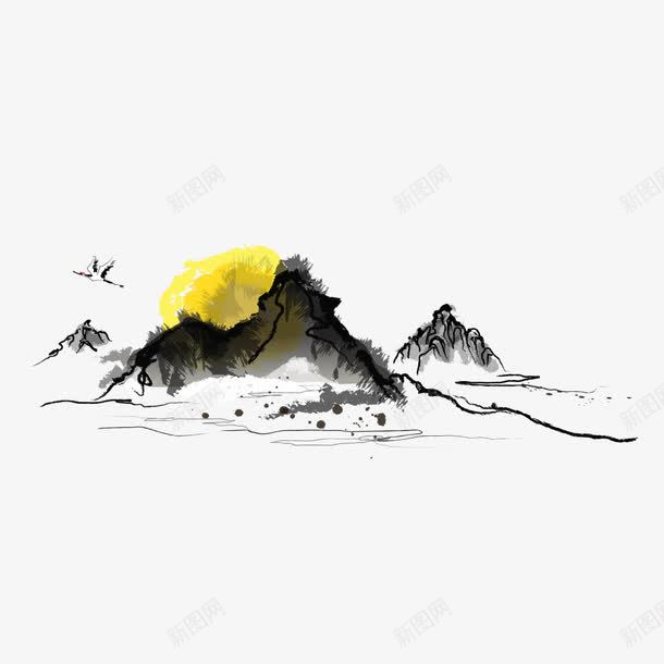 黑色中国风海报装饰psd免抠素材_新图网 https://ixintu.com 中国风 中国风海报 国风 海报 海报素材 海报背景 装饰