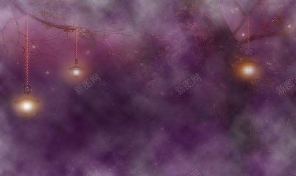 树上挂着萤火虫宽屏jpg设计背景_新图网 https://ixintu.com 树上 萤火虫